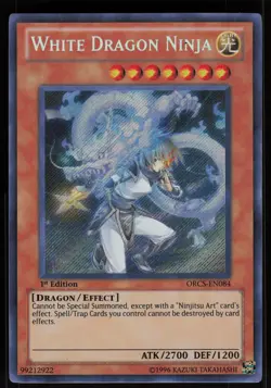 White Dragon Ninja ORCS-EN084 Secret Rare Order of Chaos 1st Edition Yu-Gi-Oh - Image 1