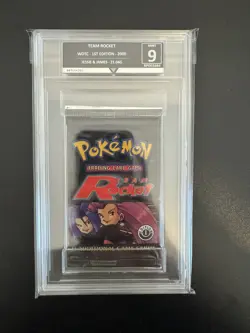 Pokemon TCG Team Rocket 1st Edition - Heavy booster pack 21.04g - GRADED MINT 9 - Image 1