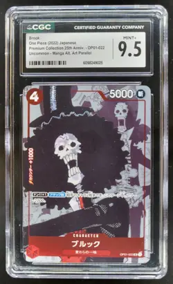 2022 ONE PIECE CCG BROOK 25TH ANNIVERSARY OP01-022 CGC 9.5 A PT - Image 1