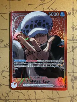 One Piece TCG Trafalgar Law Alt Art L OP14-001 (English) Azure Sea’s 7 OP14 - Image 1
