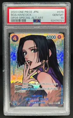2023 One Piece Japanese Boa Hancock OP04 Special Alt Art #078 PSA 10 - Image 1