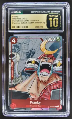 2022 ONE PIECE CCG FRANKY 25TH PROMO ST01-010 CGC 10 PRISTINE B PT - Image 1