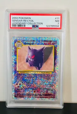 Gengar Legendary Collection Reverse Holo #11 Pokemon 2002 PSA 7 NM - Image 2