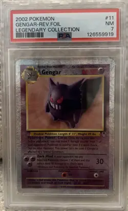 Gengar Legendary Collection Reverse Holo #11 Pokemon 2002 PSA 7 NM - Image 1