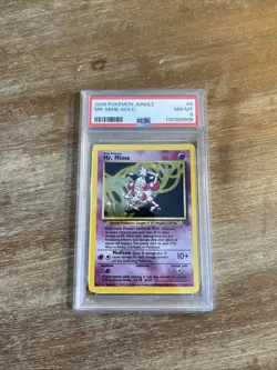 1999 POKEMON JUNGLE #6 MR. MIME-HOLO PSA 8 - Image 1