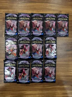 NEW SEALED Disney Lorcana TCG Rise Of The Floodborn English 13x Booster Packs - Image 1