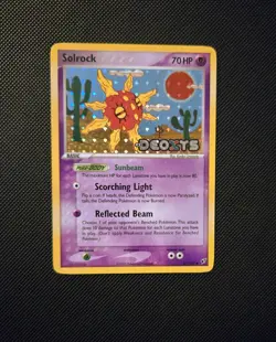 2005 Pokemon TCG -EX Deoxys - Solrock 47/107 Reverse Holo Foil Stamped Card - NM - Image 1