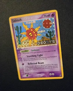2005 Pokemon TCG -EX Deoxys - Solrock 47/107 Reverse Holo Foil Stamped Card - NM - Image 2