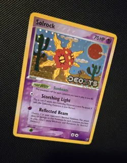 2005 Pokemon TCG -EX Deoxys - Solrock 47/107 Reverse Holo Foil Stamped Card - NM - Image 3