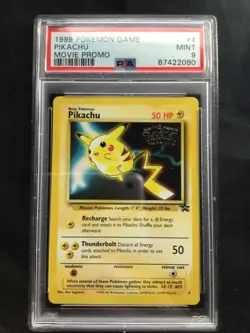 Pokemon Cards: Wizards Black Star Promo: Pikachu 4 PSA 9 - Image 1