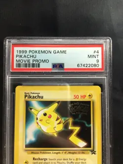 Pokemon Cards: Wizards Black Star Promo: Pikachu 4 PSA 9 - Image 3