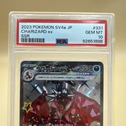 2023 Pokemon Charizard ex SSR SV4a JPN Shiny Treasure 331 PSA 10 - Damaged Slab - Image 2
