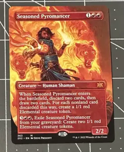 MTG Seasoned Pyromancer (Borderless) Double Masters 2022 Regular - Image 1