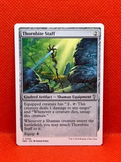 MTG Thornbite Staff(White Border) Mystery Booster 2 Regular - Image 1