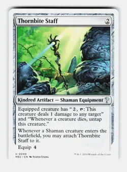 MTG: Thornbite Staff (White Border) | Mystery Booster 2 99 NM - Image 1