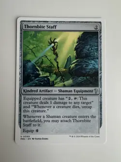 Thornbite Staff (White Border) Mystery Booster 2 Regular x1 MTG NM - Image 1