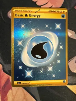 Basic Water Energy SV02 Paldea Evolved 279/193 Holo NM Pokemon Card Gold - Image 1