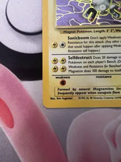 Magneton Holo Fossil Set Unlimited 11/62 Rare Vintage WOTC Pokemon Card LP - Image 3