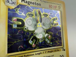 Magneton Holo Rare 11/62 Fossil Set 1999 Pokemon WOTC Vintage Card LP - Image 4