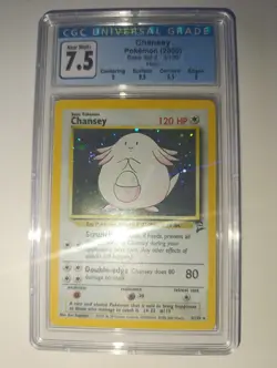 Pokemon CGC Slap Chansey Chaneira Base Set 2 Near Mint+ NM psa gegraded Vintage - Image 3