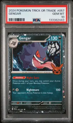 2024 POKEMON TRICK OR TRADE #057 GENGAR PSA 10 - Image 1