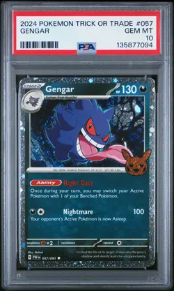 2024 POKEMON TRICK OR TRADE #057 GENGAR PSA 10 - Image 1