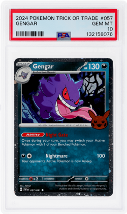 2024 Pokemon Trick Or Trade Gengar #057 PSA 10 - Image 1