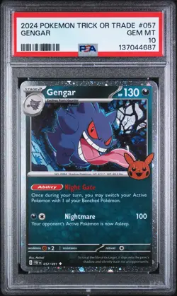 2024 Pokemon Trick or Trade #057 Gengar PSA 10 - Image 1