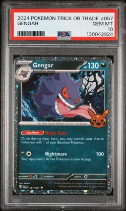 2024 POKEMON TRICK OR TRADE #057 GENGAR PSA 10 - Image 1