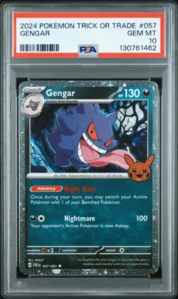 2024 Pokemon Trick or Trade Gengar #057 PSA 10 Gem Mint - Image 1