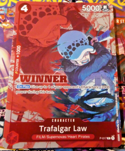 One Piece Card Game English Carte Holo Trafalgar Law P-017 Winner Promo NM - Image 1