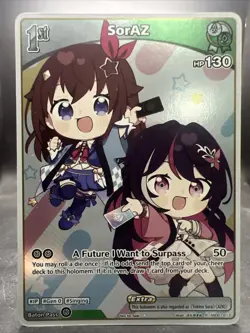 hololive Official Card Game EN - SorAZ (P) FOIL hSD01-013 Promo Anime Expo Chibi - Image 1