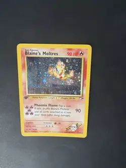 1st Edition Blaine's Moltres Pokemon Gym Heroes Holo Rare 1/132 - Image 2