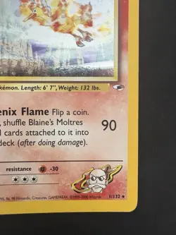 1st Edition Blaine's Moltres Pokemon Gym Heroes Holo Rare 1/132 - Image 5