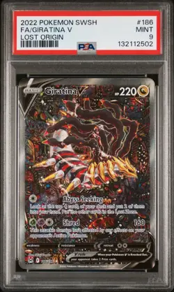 PSA 9 Giratina V Alt Art #186 SWSH Lost Origin 2022 Pokemon MINT - Image 1