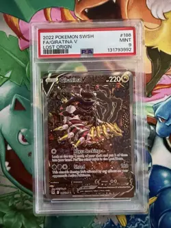 PSA 9 Giratina V Alt Art #186 SWSH Lost Origin 2022 Pokemon MINT - Image 1