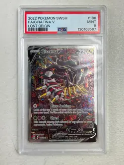 2022 Pokemon SWSH Lost Origin Giratina V FA #186 - PSA 9 - Mint - Image 1