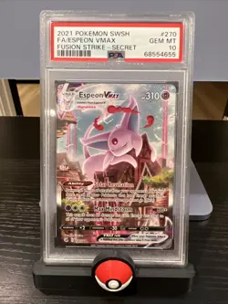 Pokemon TCG Fusion Strike Espeon VMAX 270/264 Secret Rare Alternate Art-PSA 10 - Image 1
