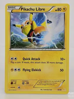 Pikachu Libre 14/30 XY Trainer Kit: Pikachu Libre & Suicune Non-Holo Pokemon NM - Image 1