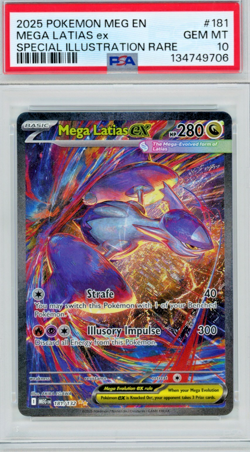 2025 Pokemon MEG Mega Latias ex 181/132 Special Illustration Rare PSA 10 - Image 1