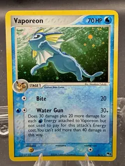Pokemon TCG English Card Pop Series 3 Vaporeon 6/17 Holo Rare - Image 1