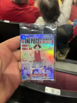 Bandai Monkey.D.Luffy Promo Holo Card One Piece College Basketball US Voyage - Image 1