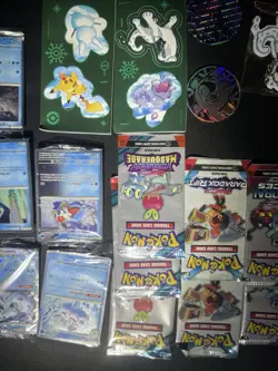 Contents Of 2024 Holiday Calendar Pokemon Card Snowflake Stamps Plus Fun packs - Image 5