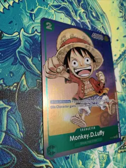 Monkey D Luffy P-037 1st Anniversary Tournament STAMP Promo Holo One Piece Card - Image 2