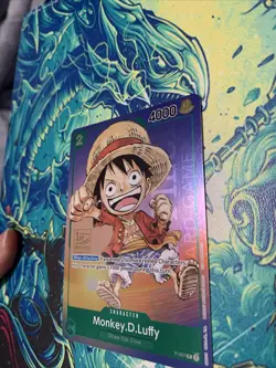 Monkey D Luffy P-037 1st Anniversary Tournament STAMP Promo Holo One Piece Card - Image 3