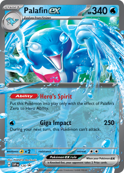 Pokemon TCG Jumbo Palafin EX 126 Jumbo Card Holo Near Mint English - Image 1