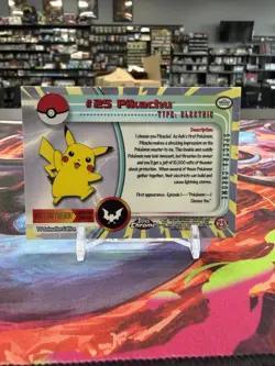 2000 Topps Chrome Pokemon Pikachu #25 SPECTRA HOLO Card - Image 2