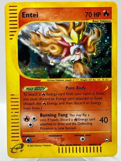 Entei H8/H32 Aquapolis Holo Rare eSeries Vintage Pokemon TCG Card - Image 1