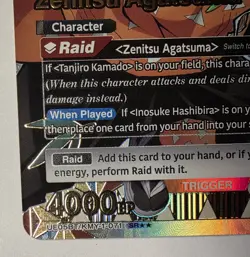 Union Arena - Zenitsu Agatsuma (SR**) - Demon Slayer UE05BT- KMY-1-071 - 2 STAR - Image 3