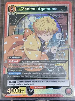 Union Arena CCG Demon Slayer Zenitsu Agatsuma SR UE05BT/KMY-1-071 NM - Image 1